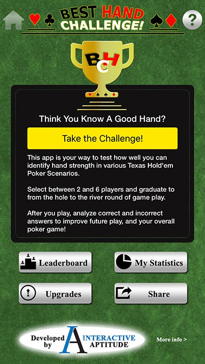 Best Hand Challenge Texas Holdem Edge Poker App